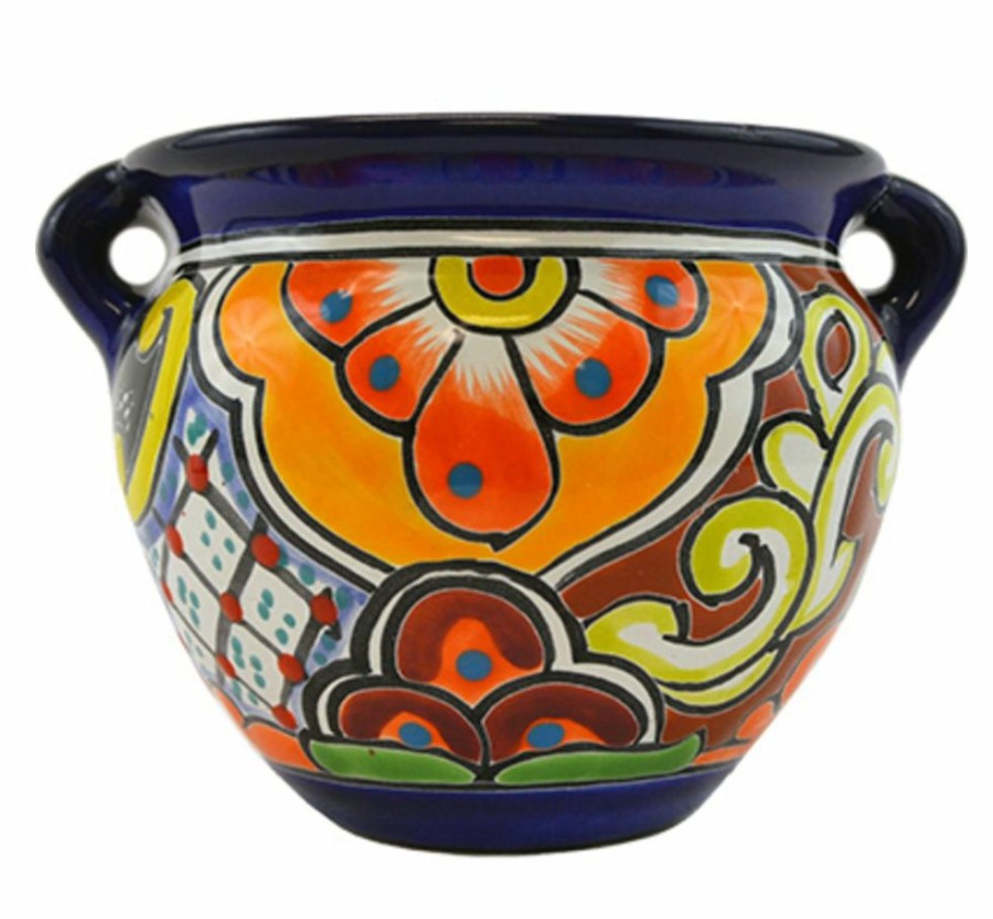 Lawn & Garden * | New Threads Avera Apg023060 Talavera Michoacana Planter, Multicolored, Ceramic, 6