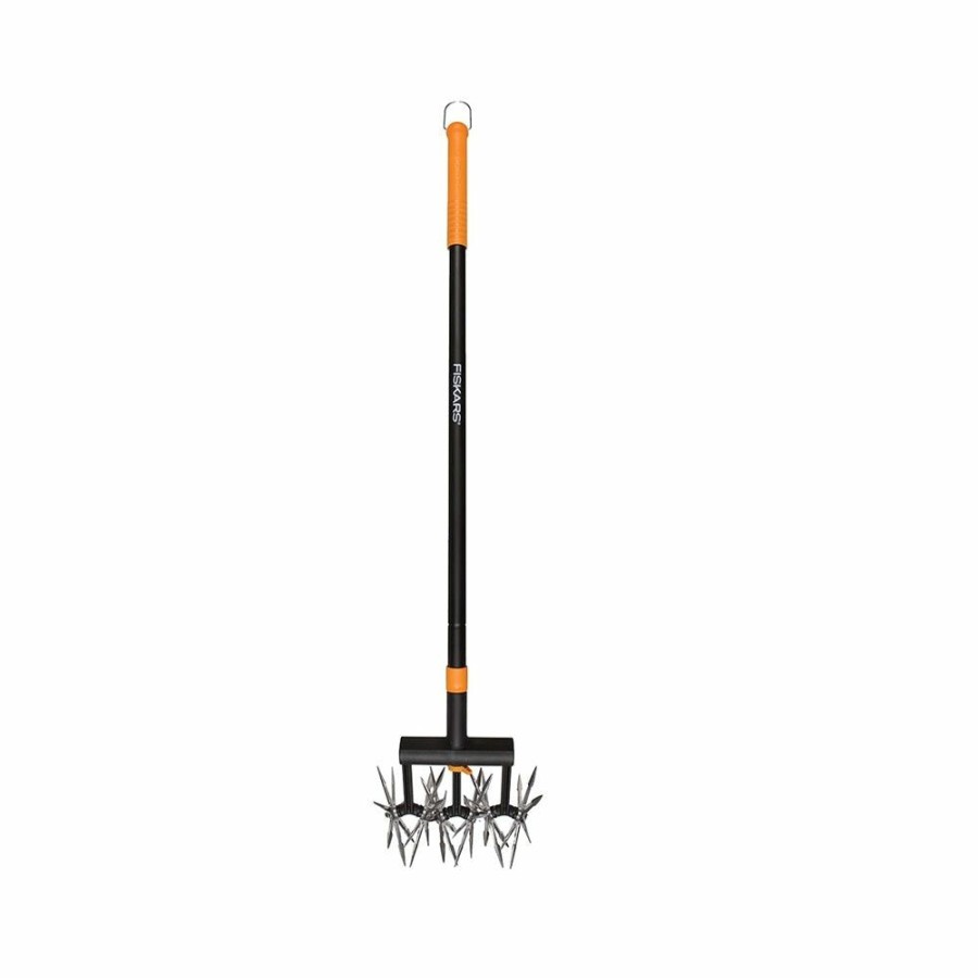 Lawn & Garden * | Store Fiskars 98966935 Extendable Rotary Cultivator, Steel Handle, 40 -60