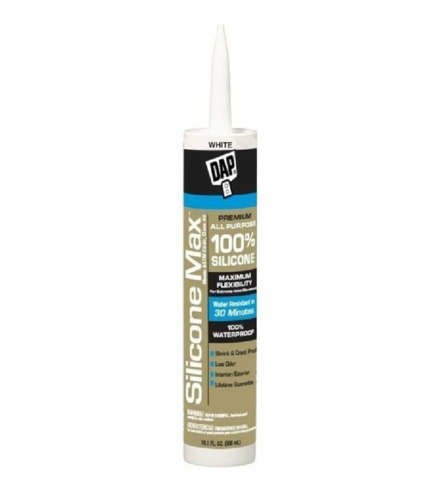 Caulk * | Top Selling Dap 08790 Silicone Max Premium All Purpose Window And Door Sealant, Wh