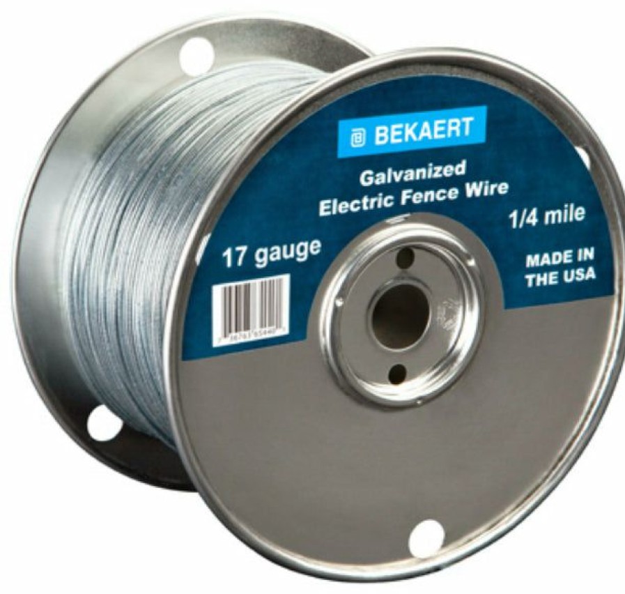 Fencing & Edging * | Good Quality Bekaert 119752 Galvanized Electric Fence Wire, 17-Gauge, 1/4 Mile/1320