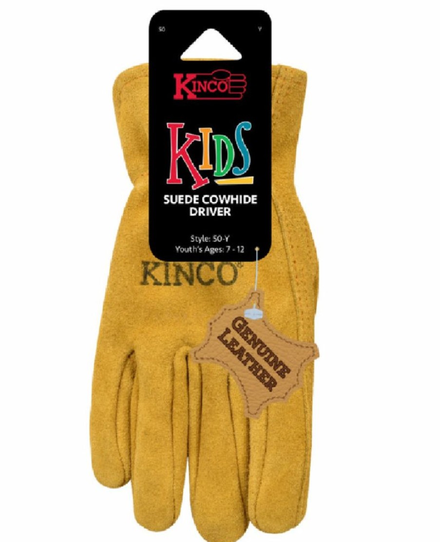 Lawn & Garden * | Discounts Kinco 50-Km Golden Full Suede Cowhide Glove, Gold