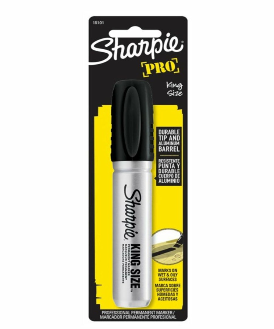 School & Office Goods * | Official Sharpie 2018321 King Size Chisel Permanent Marker, Black