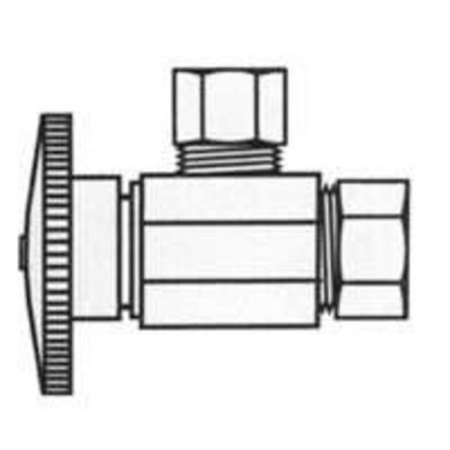 Valves * | Store Plumb Pak Pp67Pclf Quarter Turn Angle Water Supply Line Valve, Chrome