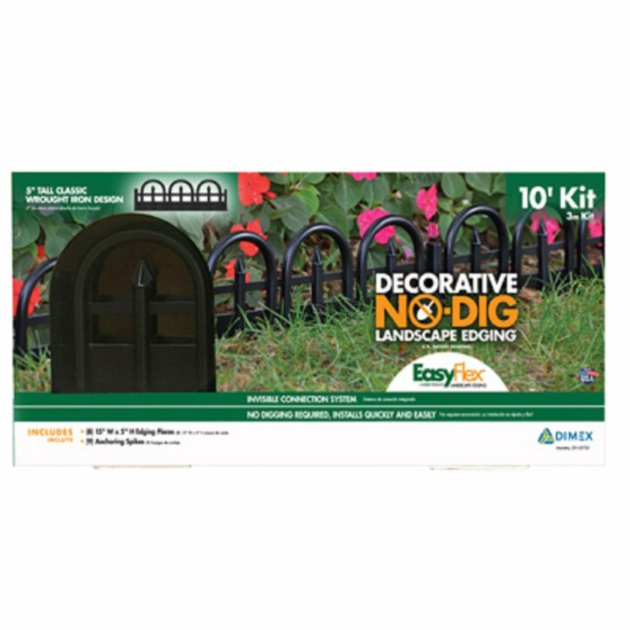 Fencing & Edging * | Good Quality Dimex 3601-10-6 Easyflex Decorative Landscape Edging Kit, Black, 10 Fe