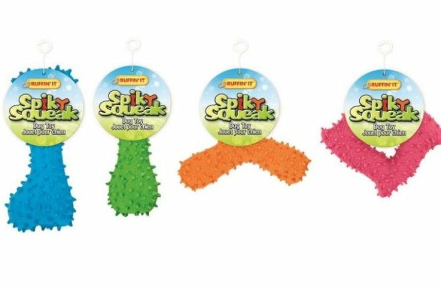 Lawn & Garden * | Tendy Style Ruffin' It 80518-Ast Spiky Dog Squeakers Toy, 4