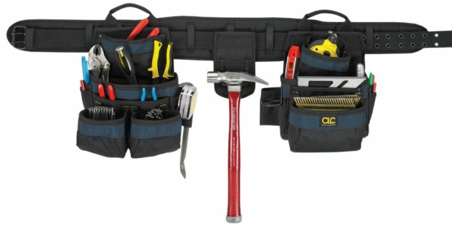 Tools For The Home * | Best Price Clc 2605 Carpenter'S 4-Piece Ballistic Combo Tool Belt, 20 Pocket, Fit