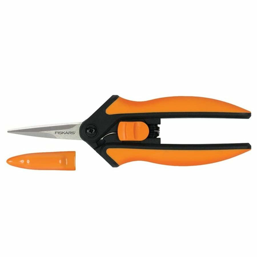 Lawn & Garden * | Top Sell Fiskars 399240-1003 Micro Tip Pruning Snips, Stainless Steel Blades