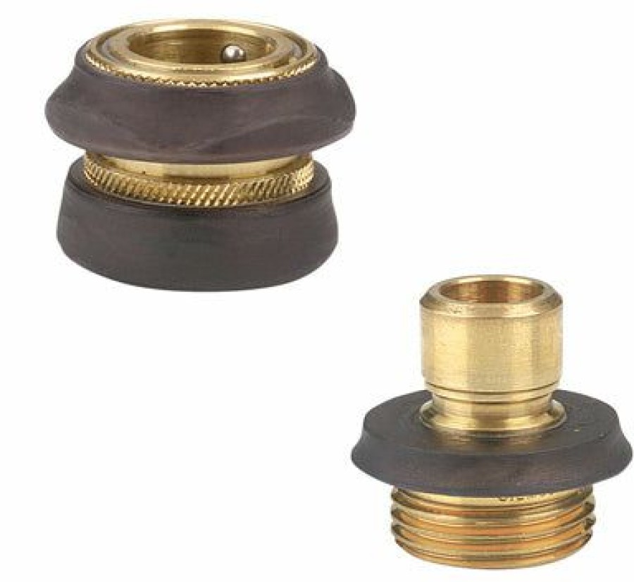 Lawn & Garden * | Clearance Gilmour 09Qc Male And Female Quick Connector Set, Brass