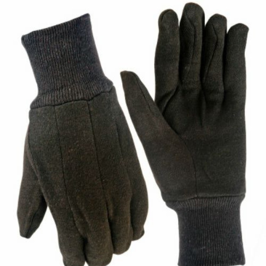 Lawn & Garden * | Best Sale True Grip 98432-06 Men'S Brown Cotton Jersey Gloves, Large, 6-Pack