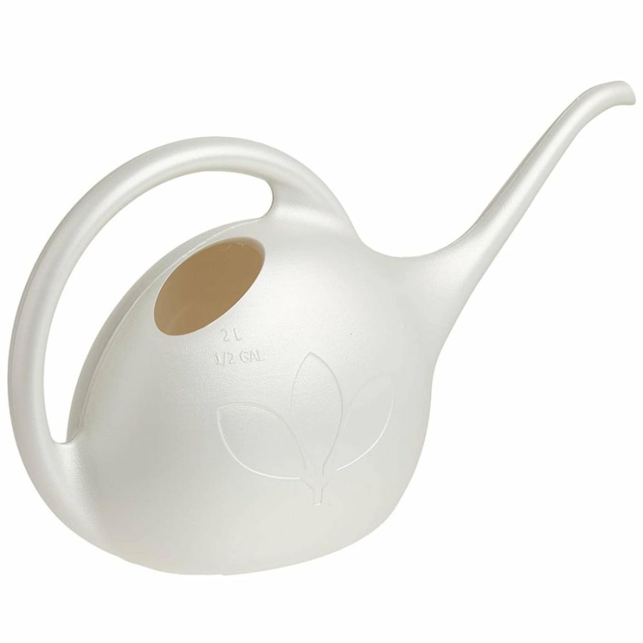 Lawn & Garden * | Unique Novelty 30602 Plastic Watering Can, 1/2 Gallon, Pearlescent White