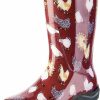 Lawn & Garden * | Sale Sloggers 5016Cbr07 Women'S Rain & Garden Boot, Barn Red Chicken, Size