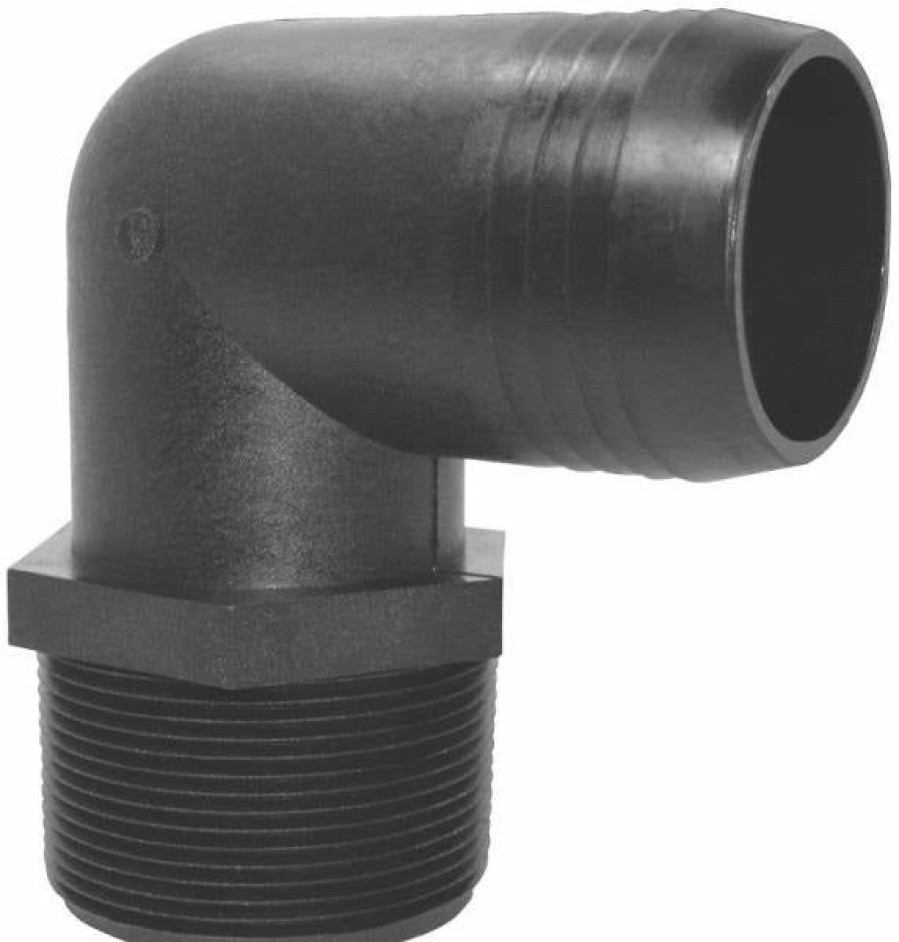 Lawn & Garden * | Top Sell Green Leaf El 1212 P Threaded Poly Elbow, 1/2 Mpt X1/2 Barb