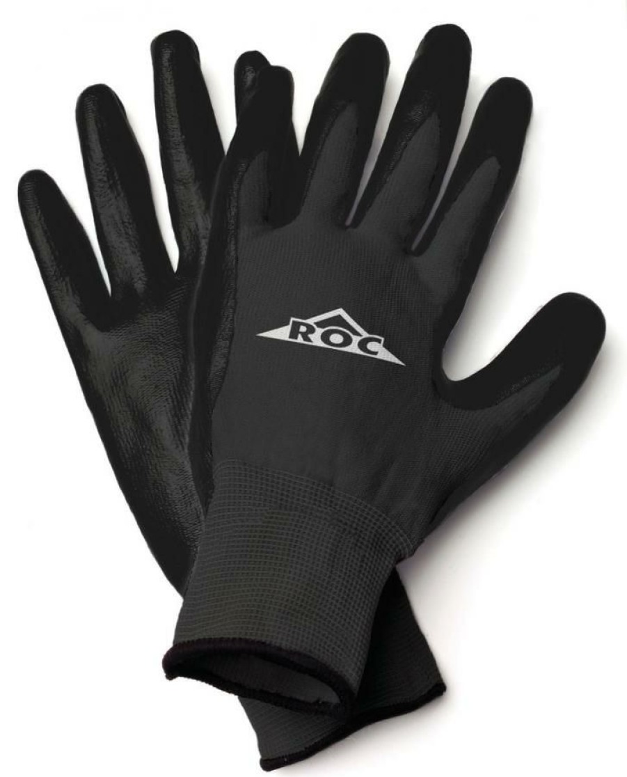 Lawn & Garden * | New Threads Handmaster Roc20Tl Roc Polyurethane Coated Palm Men'S Glove, Black,