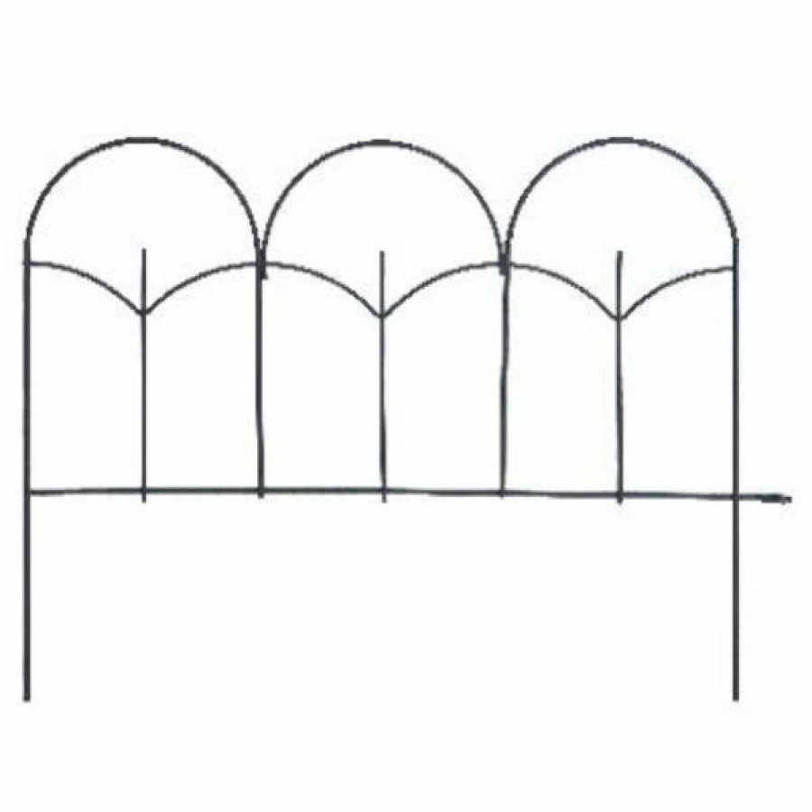 Fencing & Edging * | Official Panacea 89393 Lightweight Triple Stalk Garden Edge, Black, 14 X 18