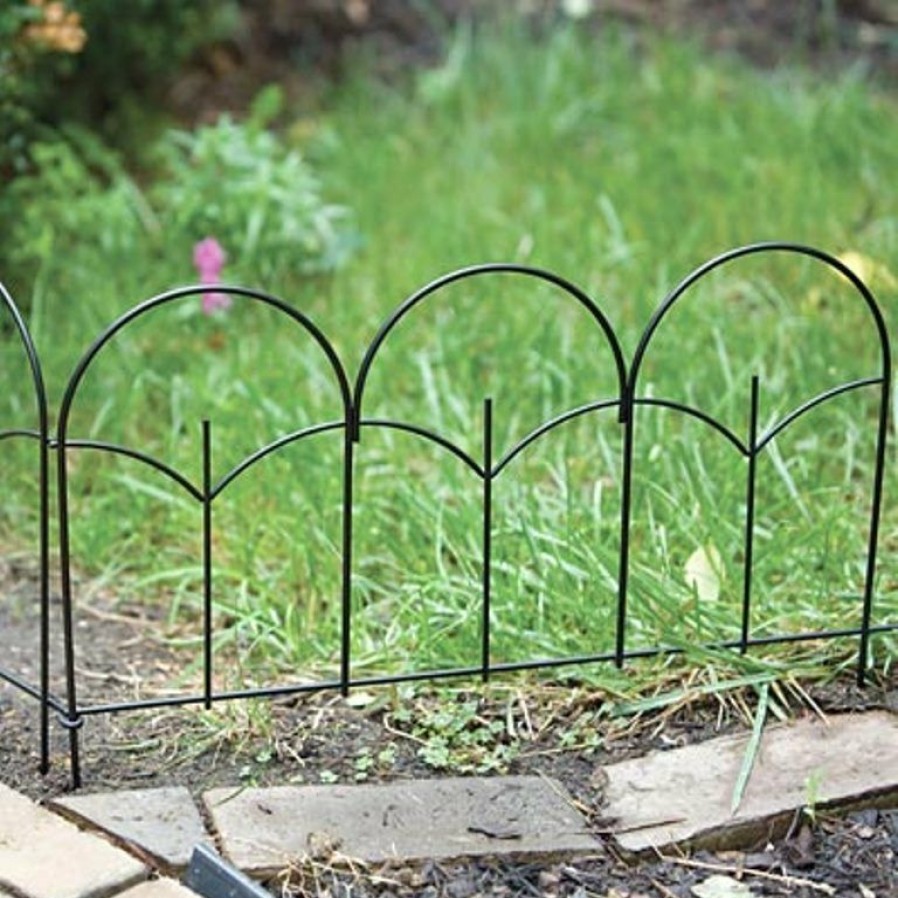 Fencing & Edging * | Official Panacea 89393 Lightweight Triple Stalk Garden Edge, Black, 14 X 18