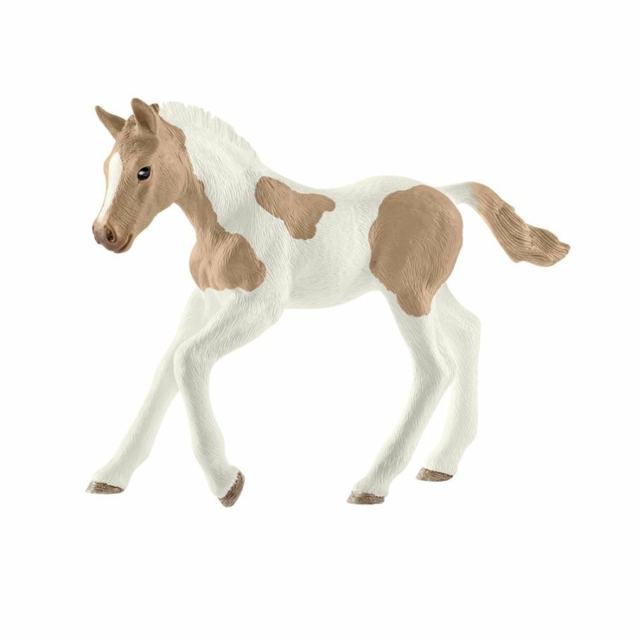 General Toys * | Store Schleich 13886 Figurine Paint Horse Foal, Plastic, Tan/White