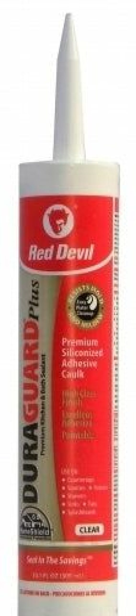 Caulk * | Top Selling Red Devil 0757 Duraguard Plus Kitchen & Bath Adhesive Caulk, Clear, 10