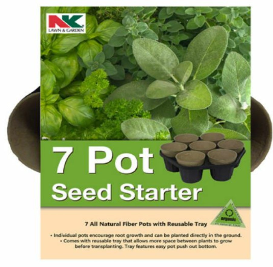 Lawn & Garden * | Sale Nk Pfb-7 Fiber Seed Starter Tray, 7 Pot