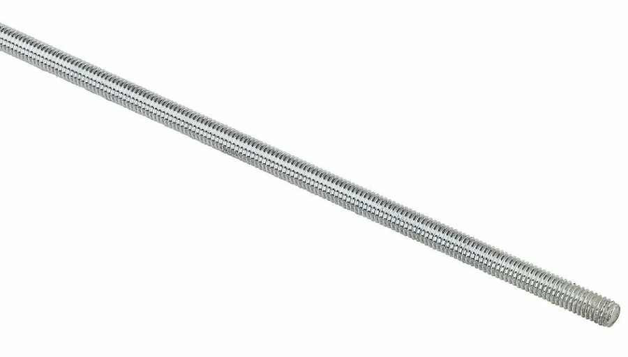 Metal Stock * | Top Selling National Hardware N338-152 Steel Threaded Rod, 6 Mm X 1 M, Zinc Plated