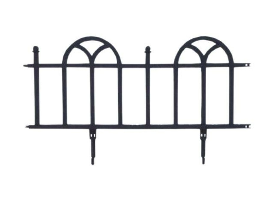 Fencing & Edging * | Official Easy Gardener 8840 Forged Iron Landscape Border, 24 L X 10.25 H, Bla