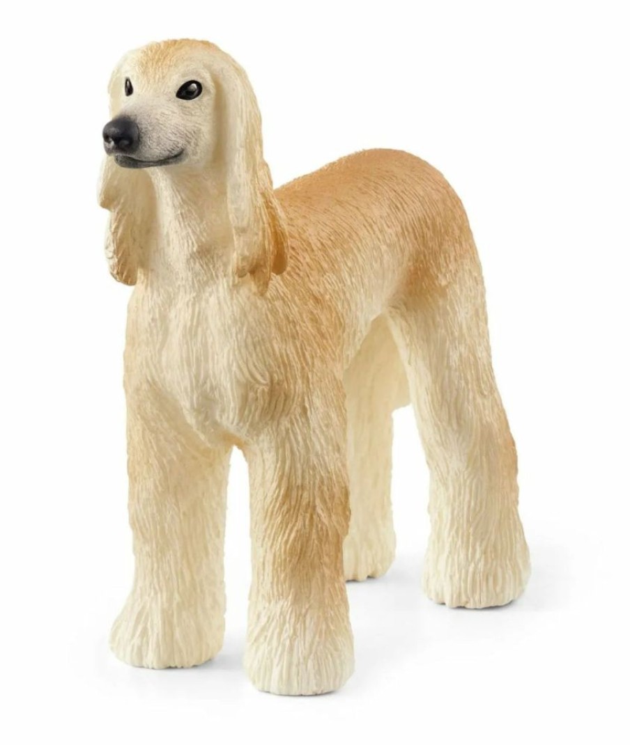 General Toys * | New Threads Schleich 13938 Afghan Hound Toy Animal Figurine, Gray & White