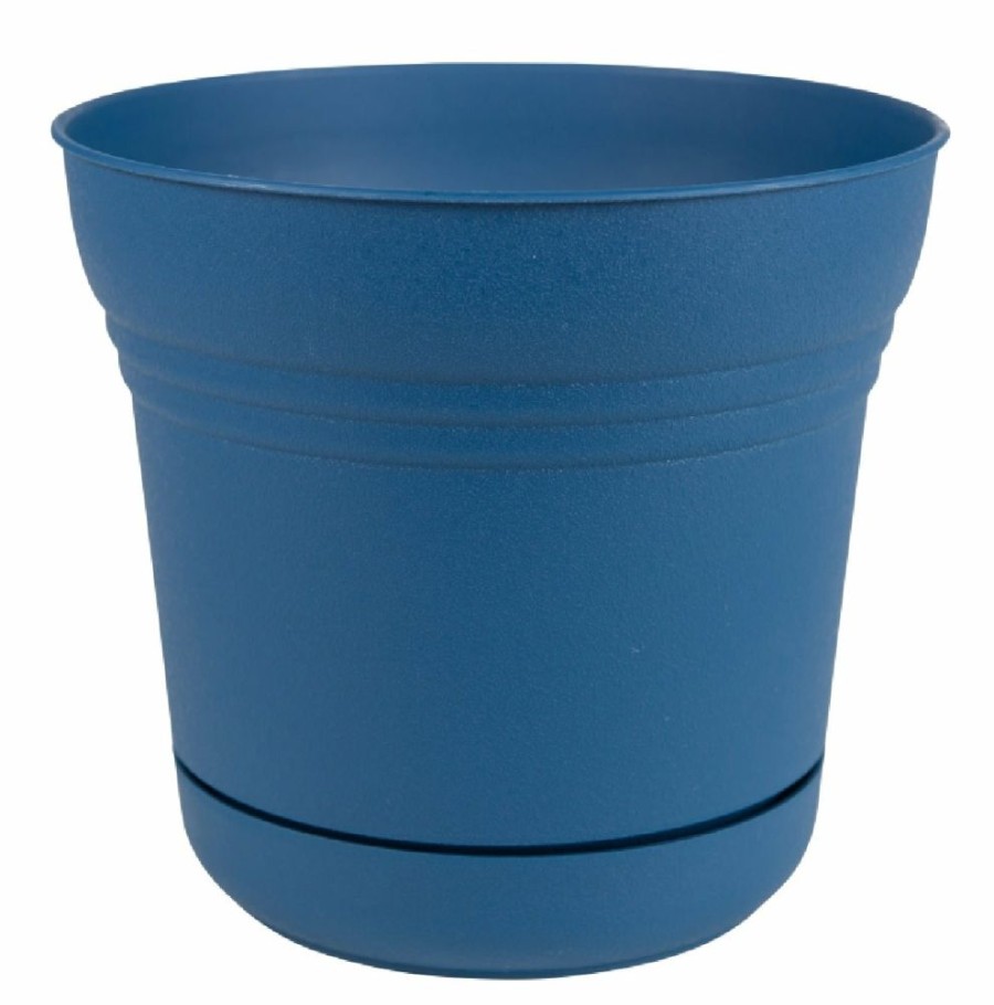 Lawn & Garden * | Official Bloem Sp1433 Saturn Planter, Plastic, Classic Blue, 14 Inch