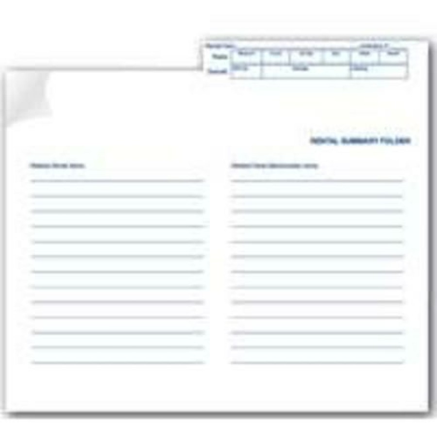 School & Office Goods * | Tendy Style Centurion Gf 1020 Rental Summary Folder White